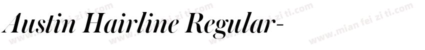 Austin Hairline Regular字体转换